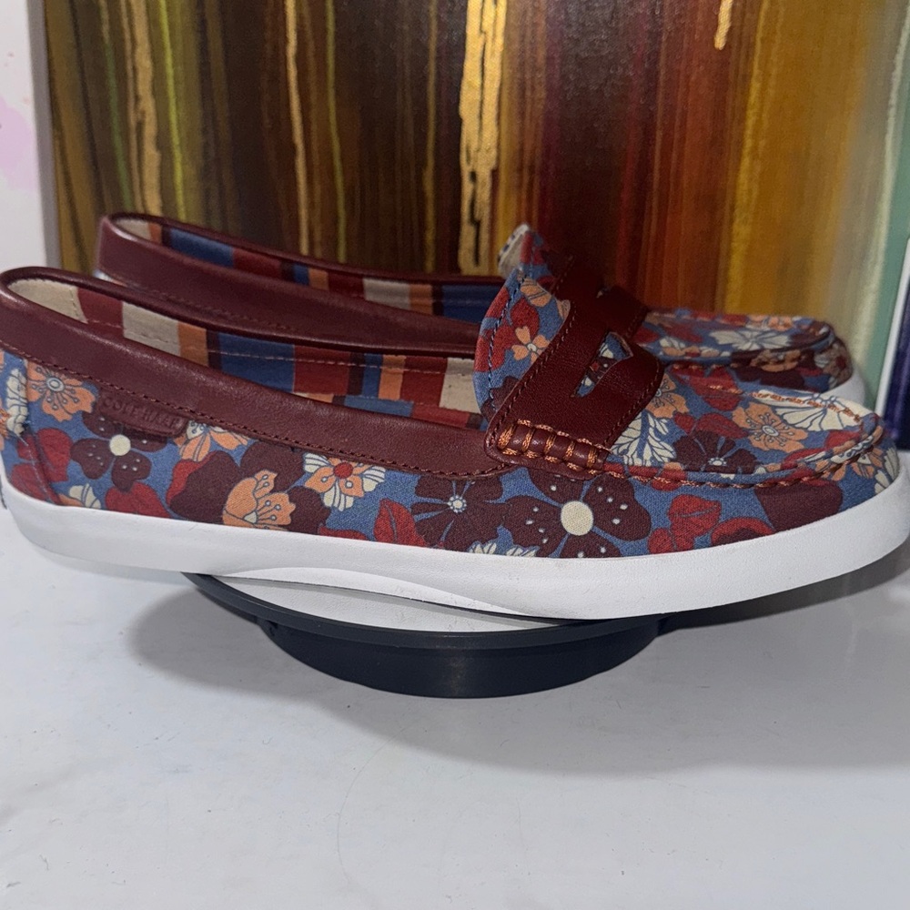 NWOT Cole Haan Nantucket Floral Penny Loafers Women’s - Size 8B - Picture 7 of 9